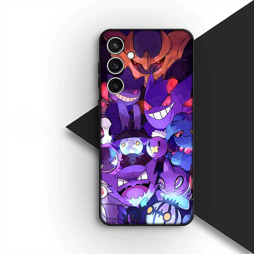 Cover for Samsung Galaxy S24 S25 S23 FE Ultra Plus S7 Edge S25+ S23+ A56 5G Casing Phone Case Gengar P-Pokemons GO P-Pikachus
