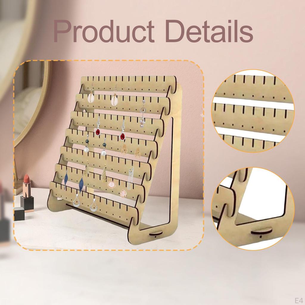 Ohrringhalter Ständer Holz Schmuckorganizer Multifunktional für Zuhause Schaufenster Ausstellungen