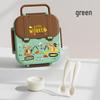 Microwaveable Children's Cartoon Lunch Bento Box with Fork & Spoon