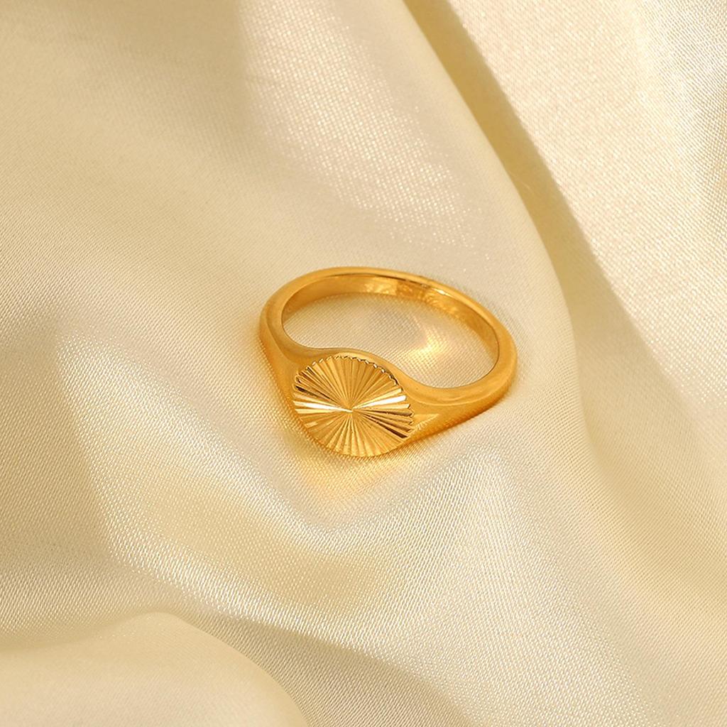 INS Geometric Stackable 18K Gold Plated Ring - Fashion Jewelry Gift