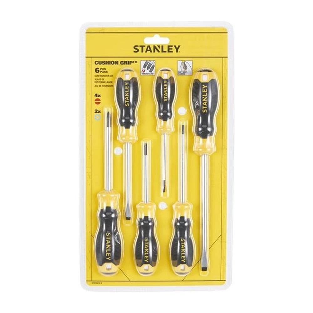 Stanley Cushion Grip Screwdriver Set (Pack of 6)