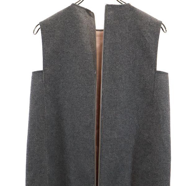 Alexander McQueen wool blend No sleeve one piece 38 gray Back zip Women Used