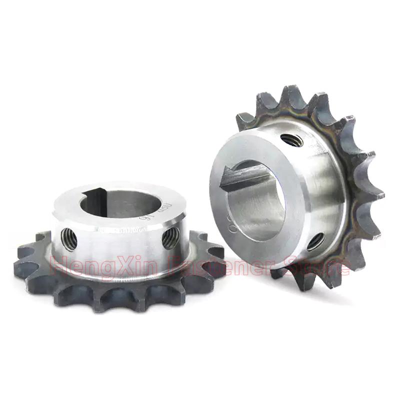 1pcs 10T-20T 12A Industrial Drive Sprocket Wheel 45# Steel Chain Gear 10 11 12 13 14 15 16 17 18 19 20 Teeth Keyway Bore 16-45mm