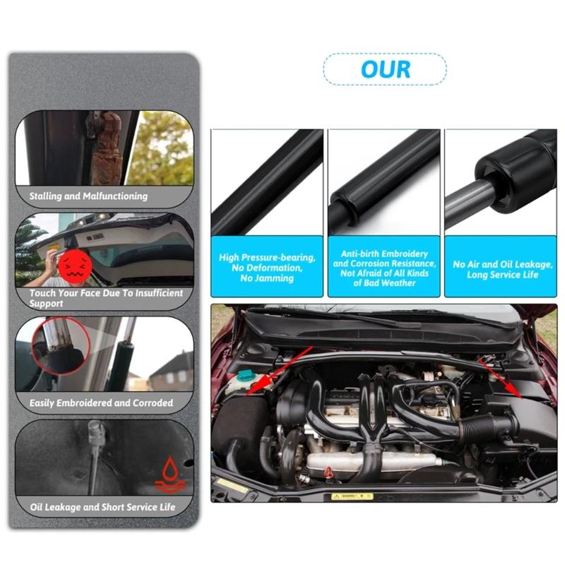 Hood Gas Spring Struts 30649516 95359 2040683 36208 for V70 XC70 1999-2007 Shock Damper Auto Accessory