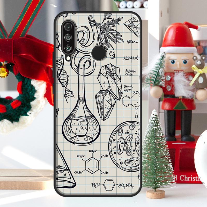 Science Chemistry Style For Huawei Nova Y73 Y60 Y70 Y90 Y72 Y61 Y91 7i 8i 11i 12i 12s 9 10 SE P20 P30 P40 Lite Case