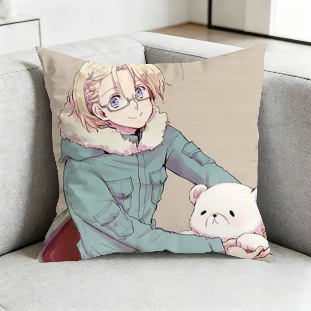 CCanada HHetalia Pillow Case Square DoubleSided Sofa Cushion Cover Bedroom Bedside Pillow Gift