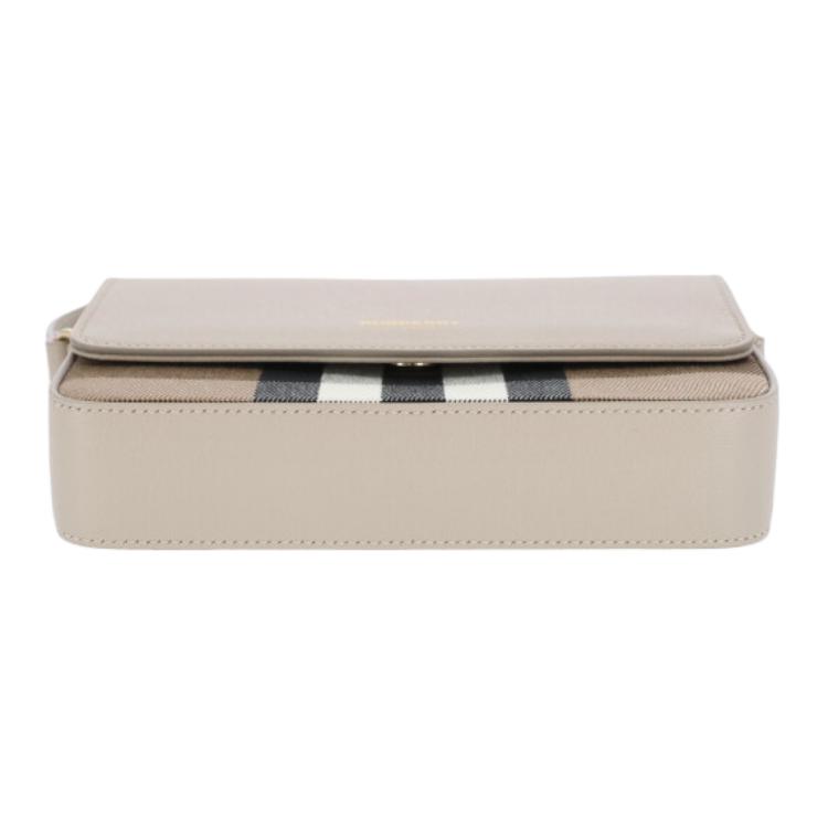 Burberry Letter Logo Adjustable Shoulder Strap Calfskin Shoulder Bag Women shoulder bag Beige 81053761