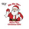 Removable Toilet Lid Art Christmas Stickers, Funny Santa Claus Delivering Tissues Waterproof Tank Seat Bathroom Accessories Decals, Cistern