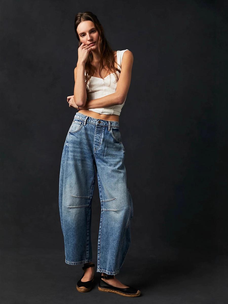 

Women s Autumn Mid-Waist Straight-Leg Jeans - Casual and Loose Fit 2025, Style 16848 M
