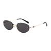 9021 Retro Oval Metal Frame Sunglasses – Unisex Hip-Hop Style