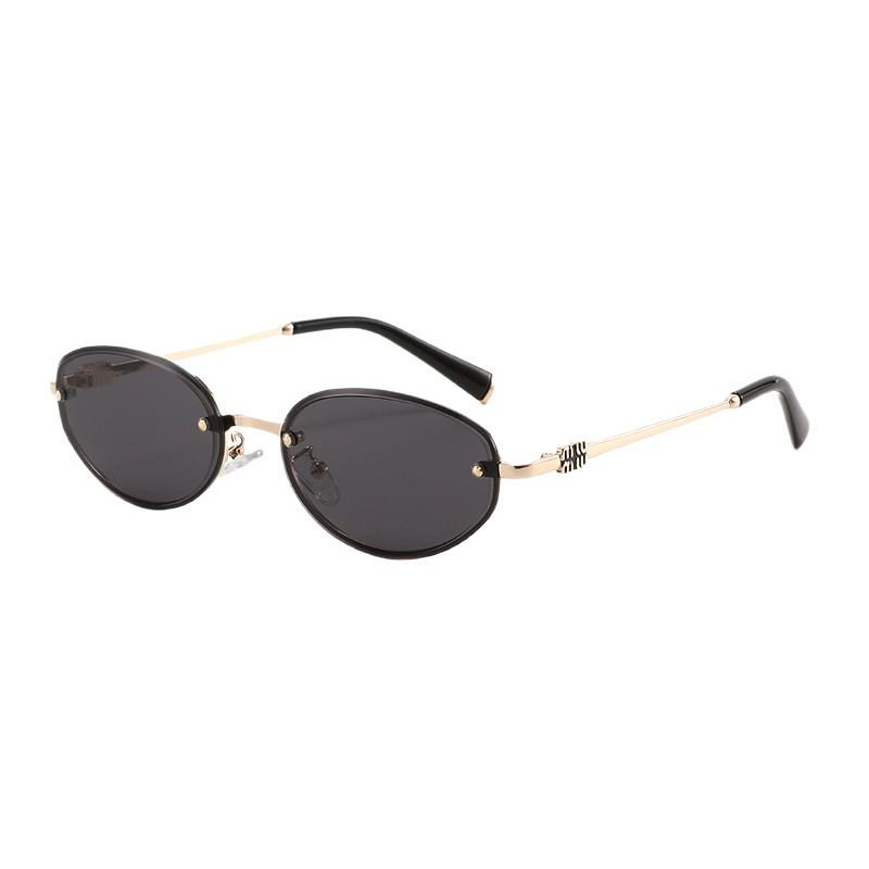 9021 Retro Oval Metal Frame Sunglasses – Unisex Hip-Hop Style