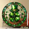 2D Flat St. Patrick'S Day Acrylic Irish Themed Decor Sign, Clover & Top Hat Design, Home Decor Plaque Hanging Wall Art Decorative Garden Decoration Fo