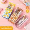 7PCS/Set Plastic Ruler Compasses Set Straight Ruler Set Square Stationery Ruler Set Propelling Pencil Drawing Tool Students