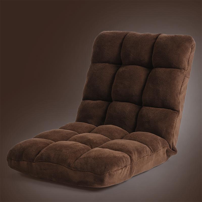 Foldable Floor Sofa Chair, Lazy Bag Bed for Living Room, Portable Lounger with Removable Cover, Easy Storage Ottoman for Bedroom