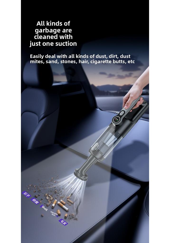 17000pa Household/Car Portable Large Suction Vacuum Cleaner High Power Convenient Handheld Car Vacuum Cleaner