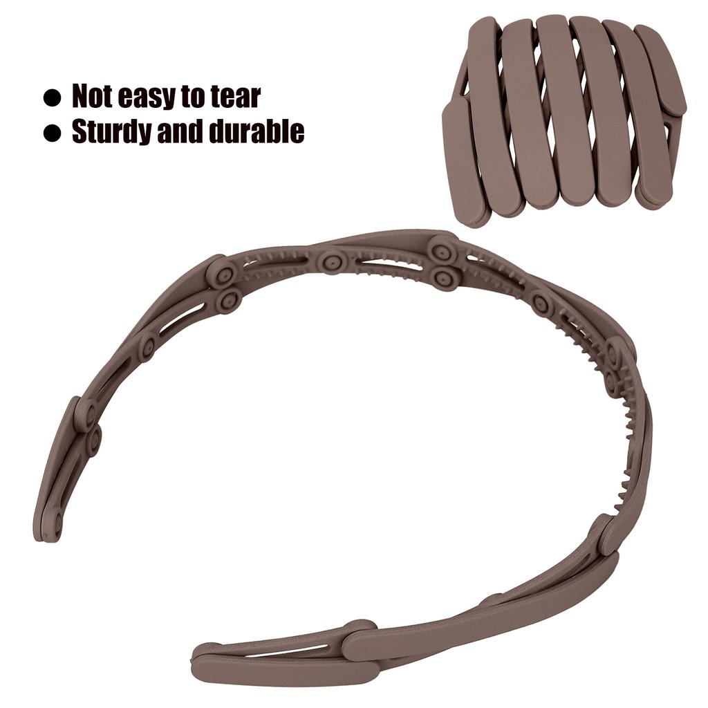 Compact Folding Headband Retractable Pocket Headband Hair Hoops Headpiece for GirlsCoffee Color