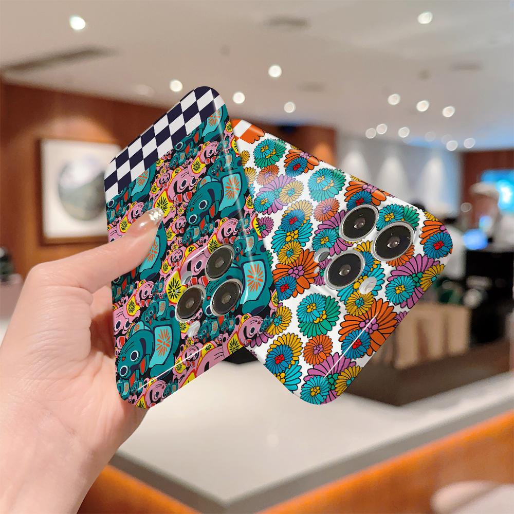 All-inclusive-Film-Telefonhülle, Cartoon-Modedesign, Hartschale, vollständige Abdeckung, stoßfeste Kamera-Schutzhülle für OPPO Realme OnePlus Infinix Tecno