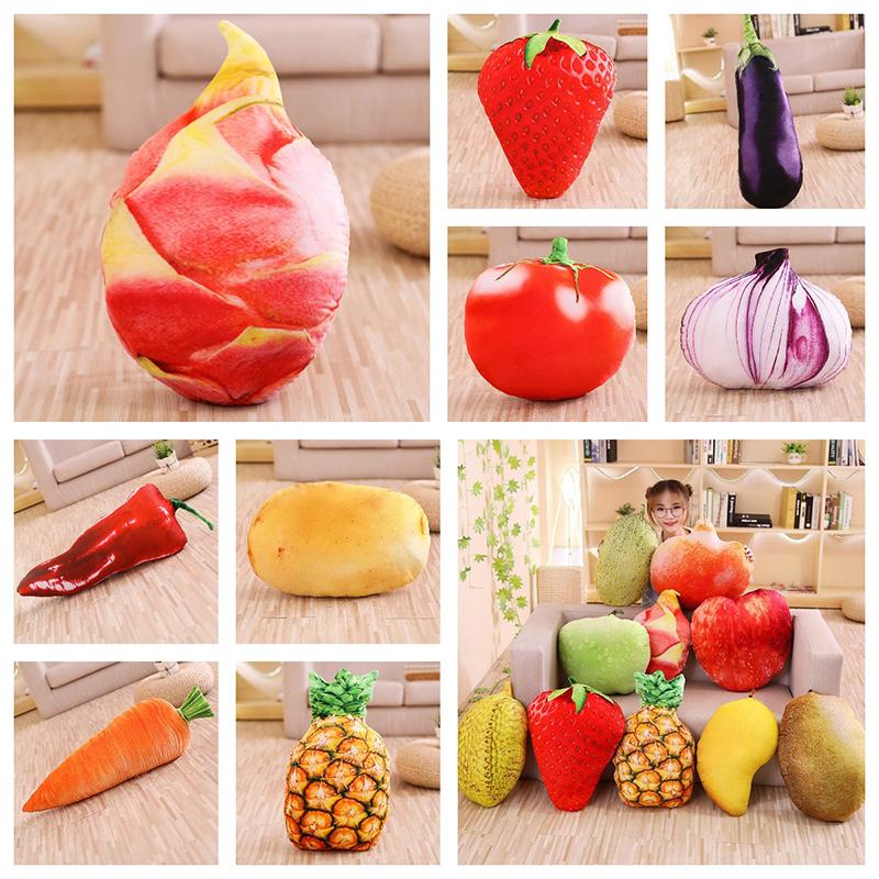 Simulation Plush Fruit Toy Vegetable Pillow Sofa Cushion Home Decor Gift Girls