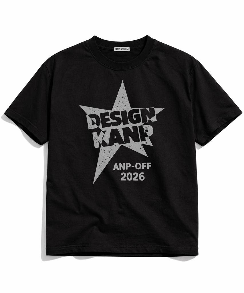 NP STUDIO Design Star Oversized Short Sleeve T-Shirt [ Black ]