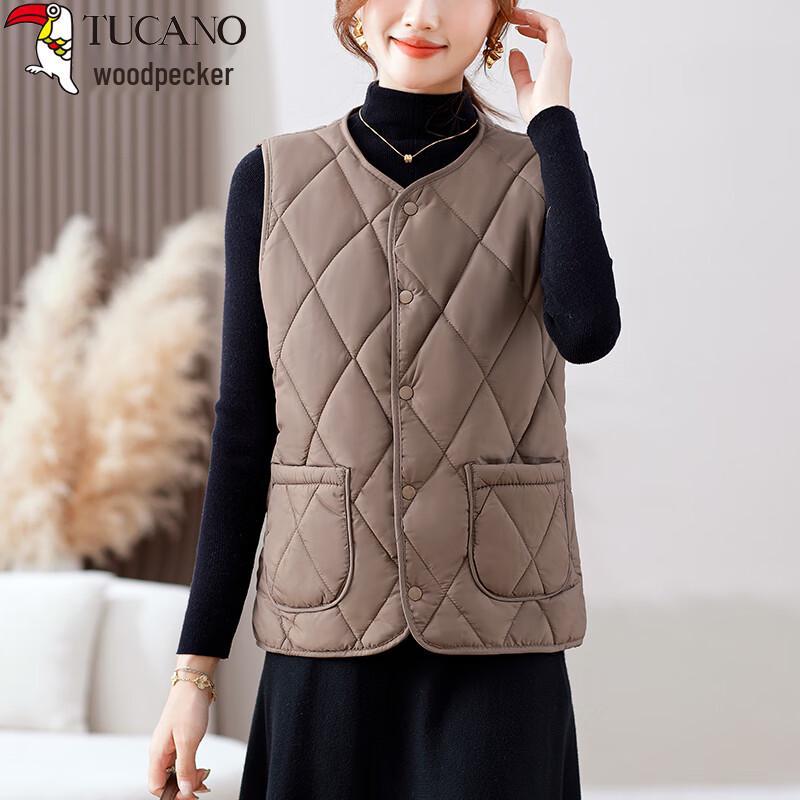 Specht Damen Leichte Slim-Fit Rundhals Gepolsterte Weste