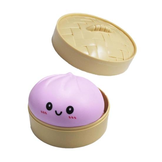 BBQ Pork Bun Squeeze Toy Soft Sensory Fidget for Stress Relief Non-Sticky Slow-Rising Easter Gift for Kids Adults Anxiety Relief Decompression Gadget