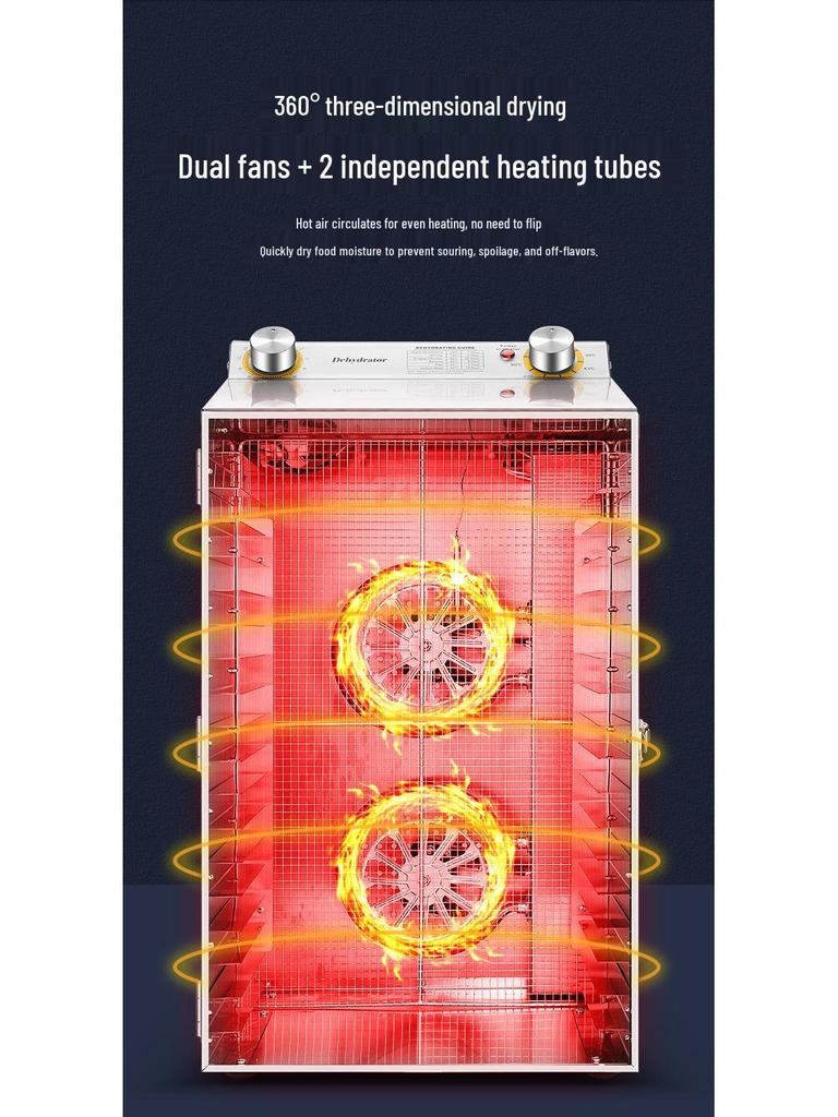 Compact Multifunctional Food Dehydrator for Fruits, Vegetables, Snacks, and Jerky