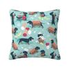 Dachshund Throw Pillow Case Living Room Decoration Wiener Sausage Dog Cushions Cover For Sofa Seat Square Polyester Pillowcase