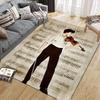 Sherlock Holmes Flannel Printed Carpet, Home Sofa Decoration for Living Room & Bedroom, Non‑Slip Play Flannel Floor Mat for Game Room