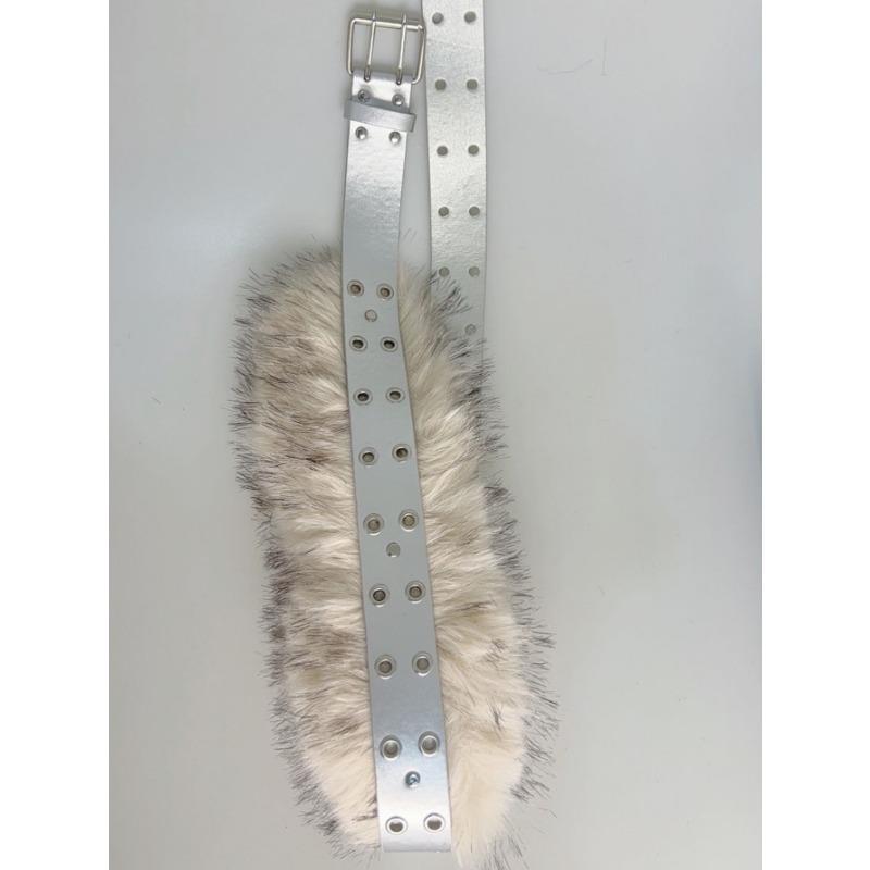 New Rabbit Fur Belt, Fur Belt, European and American Sexy Hot Girl Waist Seal Wide Belt