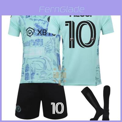 Messi Miami Futbol Forması Seti Yetişkinler ve Çocuklar İçin Nefes Alabilen Polyester Kumaş İhracat Kalitesi