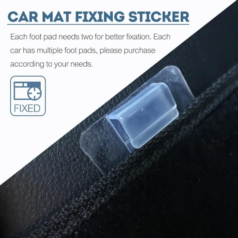 Car Foot Pad Fixing Clips Universal Automatic Floor Carpet Fixed Stickers Car Interior Organizer Floor Mat Non-slip Clip Fixer