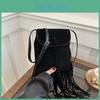 Trendsetting 2024 Autumn Retro Small Handbag With Stylish Fringe And Medium Softness