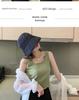 Women's Spring Summer Ice Silk Knit Camisole - Slimming Sleeveless Inner Base Layer with Beautiful Back Design.
