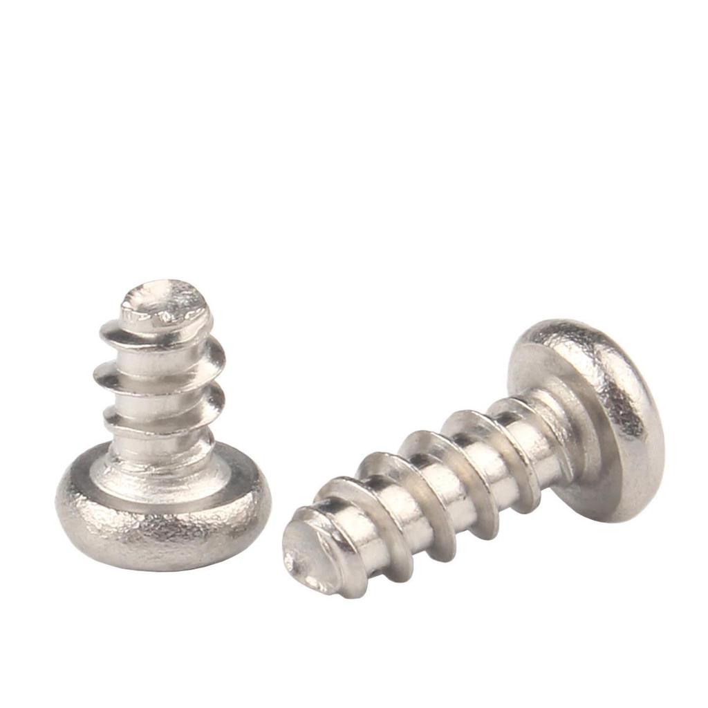 Nickel-Plated Phillips Round Flat Tail Self-Tapping Screw with Pan Head, M2-M6