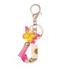 Flower Resin Keychain With Tassels And Butterfly Design 26 Letters Pendant Classic Retro Practical Durable Backpack Hanging Accessory