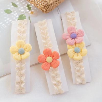 Cute Korean Flower Baby Headband Newborn Halogen Door Headband Baby 100-Day Decoration Hair Accessories Photo Props