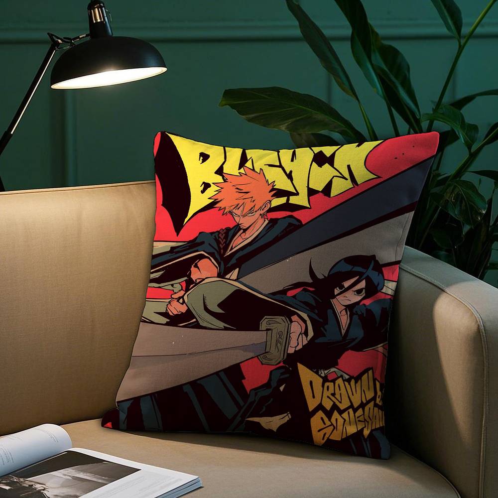 Anime B-Bleach Cool Pillow Case Plush Fabric Soft Pillowcase Double Sided Print Sofa Cushion Cover Throw