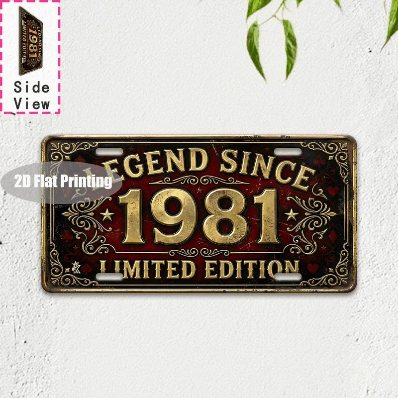 Tin Sign Vintage Durable Metal Plaque Wall Decor Home Office Bar Man Cave European American City Coordinate Birth Year Lice