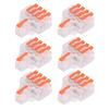 15Pcs Wire Conductor Connector Lever Splicing Terminal Transparent Set Kit DF‑14