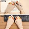 Autumn and Winter Cold-proof Plush Knitted Gloves Imitation Mink Cartoon Women's Plush Warm Half-finger Gloves