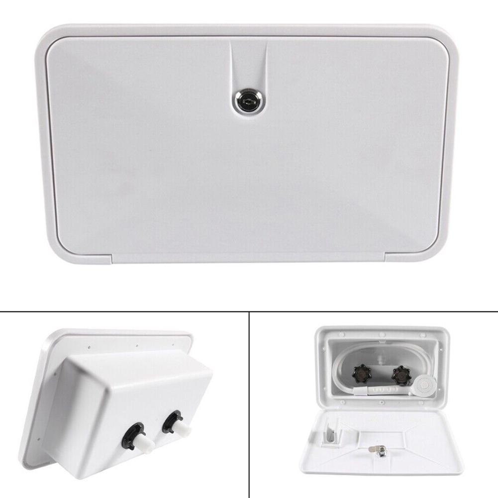 Kit Cutie Duș RV de Exterior cu Blocare Comutatoare cu Valvă Dublă Rece Cald Baterie Exterioară Kit Duș Manual Pentru Camper Barcă