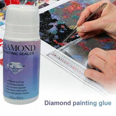 5D Diamond Art Glue Permanent Hold Shine Effect Puzzle Sealer Sticky Diamond Embroidery Mosaic Glue Gel Accessories