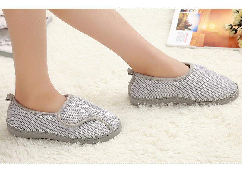 Waterproof Non-Slip Maternity Home Shoes - Breathable, Thick-Soled, Buckled Design for Spring, Summer, and Autumn.