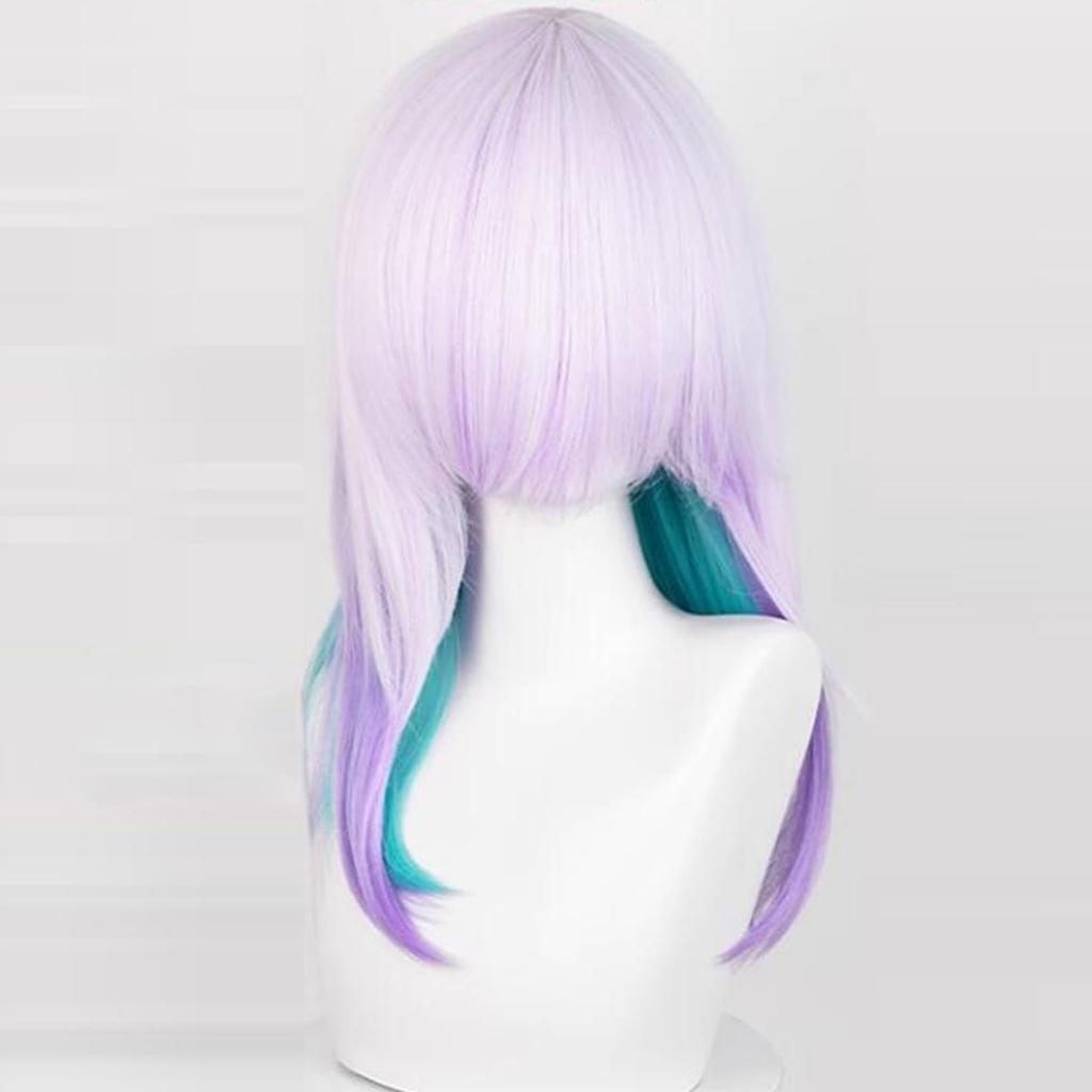 LAOBAO Cosplay Yatonoue Kata Disguise Light Blue and Purple Medium Costume Perfect for Cultural School and Events Wig, Wig, Heat-Resistant, Wig, Mesh,