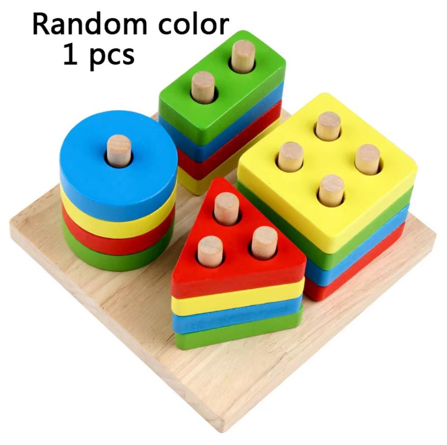 

Children S Wooden Category Stack Toy Education Color Shape Classification Instrument Puzzle Toys