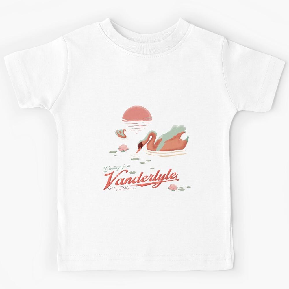 Greetings from Vanderlyle (The swans are a-swimmin ) Kids T-Shirt 140
