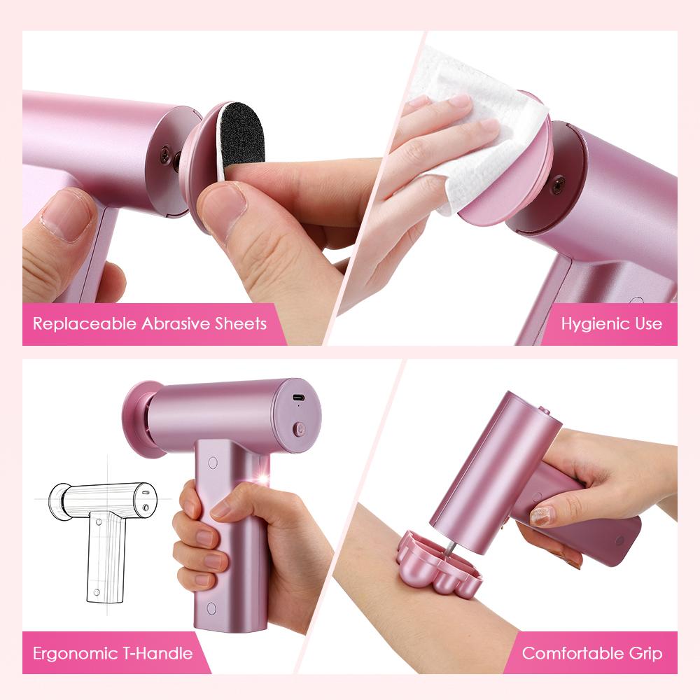 3-in-1 Multifunctional Nail & Foot Grinder Callus Remover for Men & Women's Full Body Muscle Relaxation Electric Massage Gun