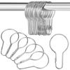 5/10/20 Pcs Shower Curtain Hooks Glide Roller Rustproof Bathroom Shower Rod Hanging Rings Gourd Shaped Curtain Buckles