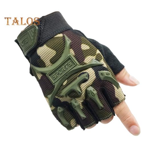 1 Pair Kids Half Finger Gloves Anti-Slip Sport Mittens Large Area Anti-Slip Design Elastic Soft Gloves