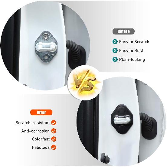 

TOYCIDFG 4pcs Car Door Lock Latches Cover Compatible with Toyota Tundra 2022-2025, Car Door Lock Protector Accessories